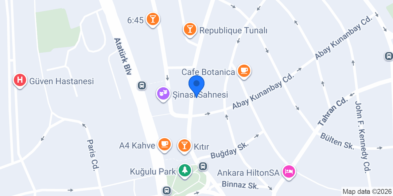 MAD Parfüm Ankara Tunalı Cadde konumu