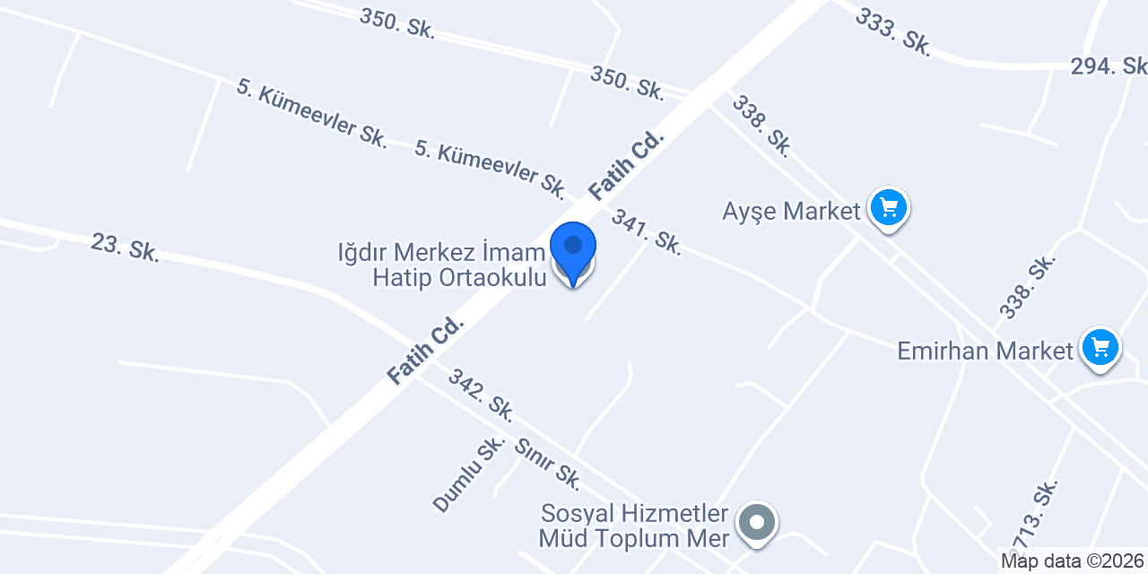 Iğdır Merkez İmam Hatip Ortaokulu konumu