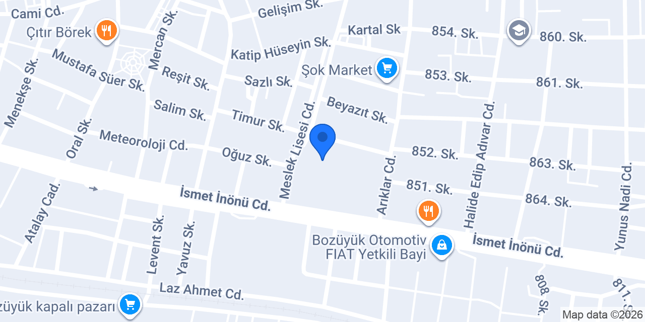 Bozüyük Teknik ve Endüstri Meslek Lisesi konumu
