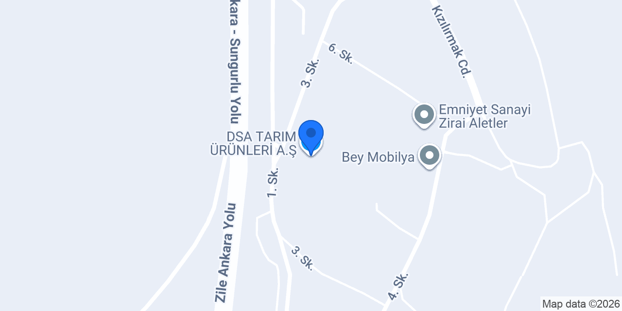 DSA TARIM ÜRÜNLERİ A.Ş. konumu
