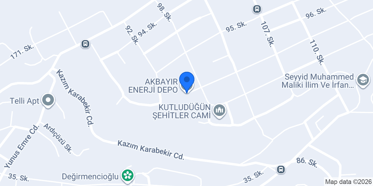 AKBAYIR ENERJİ DEPO konumu