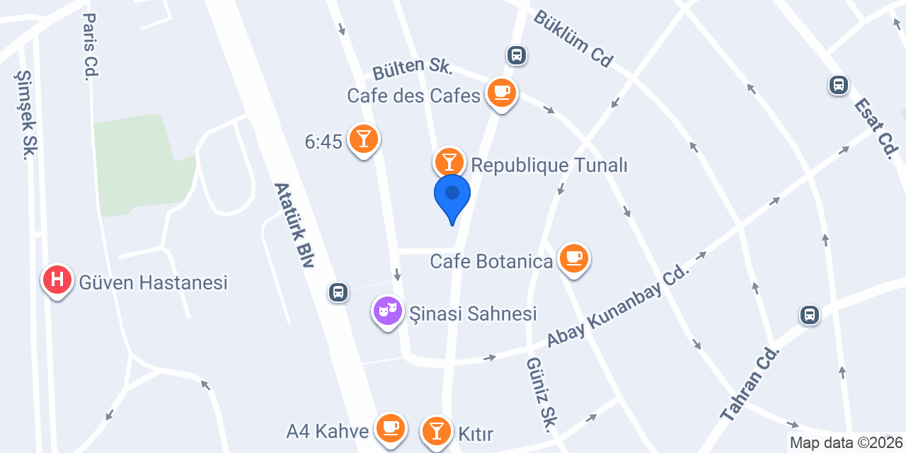 Terasta Meyhane Tunalı konumu