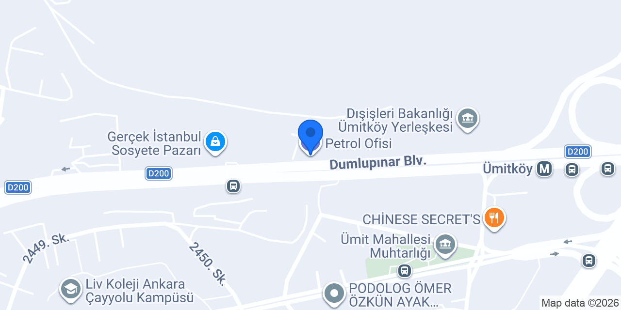 Petrol Ofisi konumu