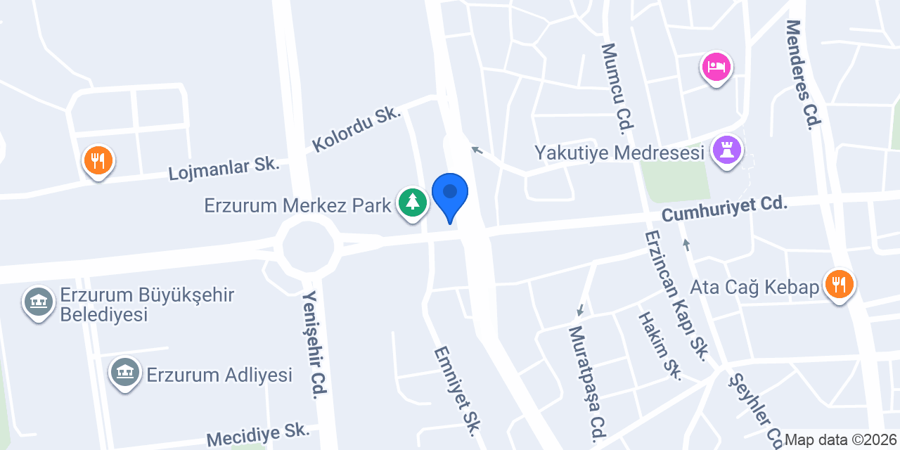BE'Academy Erzurum konumu