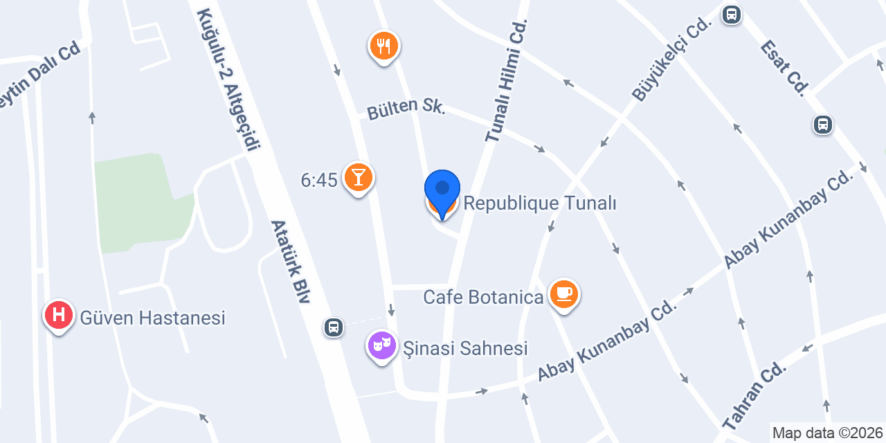 Republique Tunalı konumu