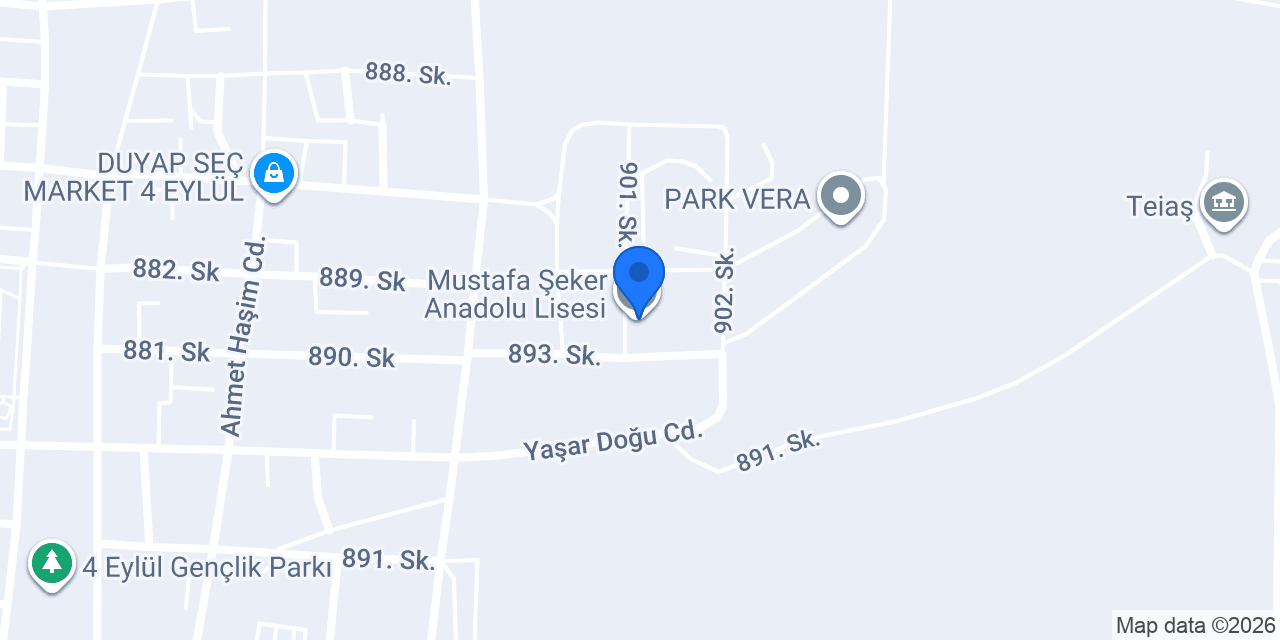 Mustafa Şeker Anadolu Lisesi konumu