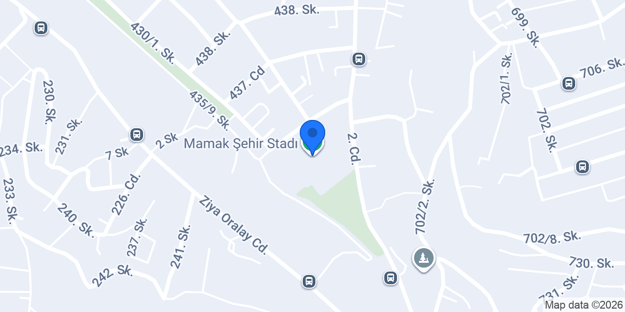 Mamak Şehir Stadı konumu