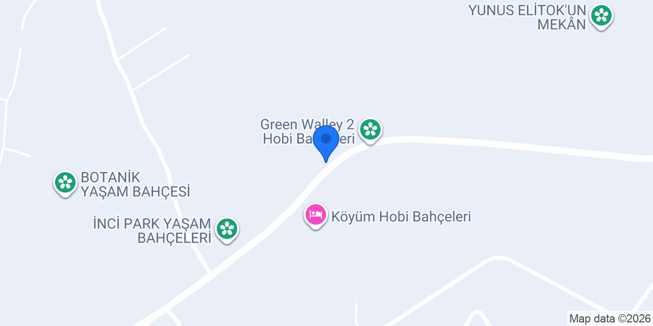 Yeşil vadi2 hobi bahçeleri konumu
