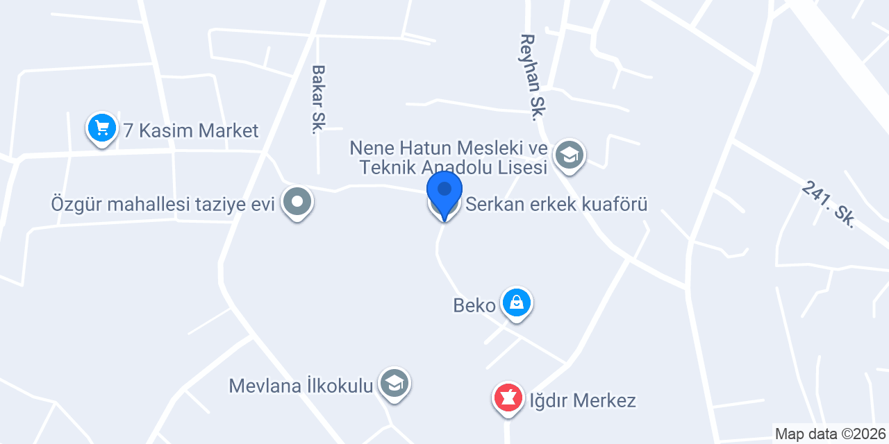 Serkan erkek kuaförü konumu