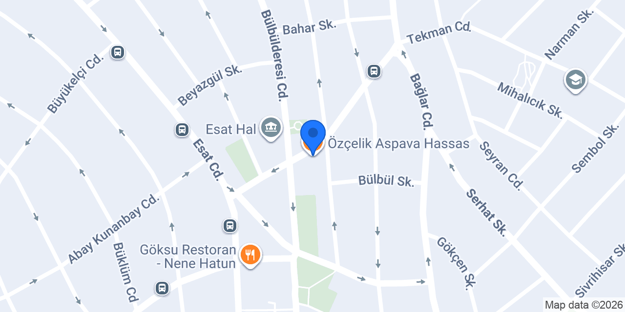 Özçelik Aspava Hassas konumu