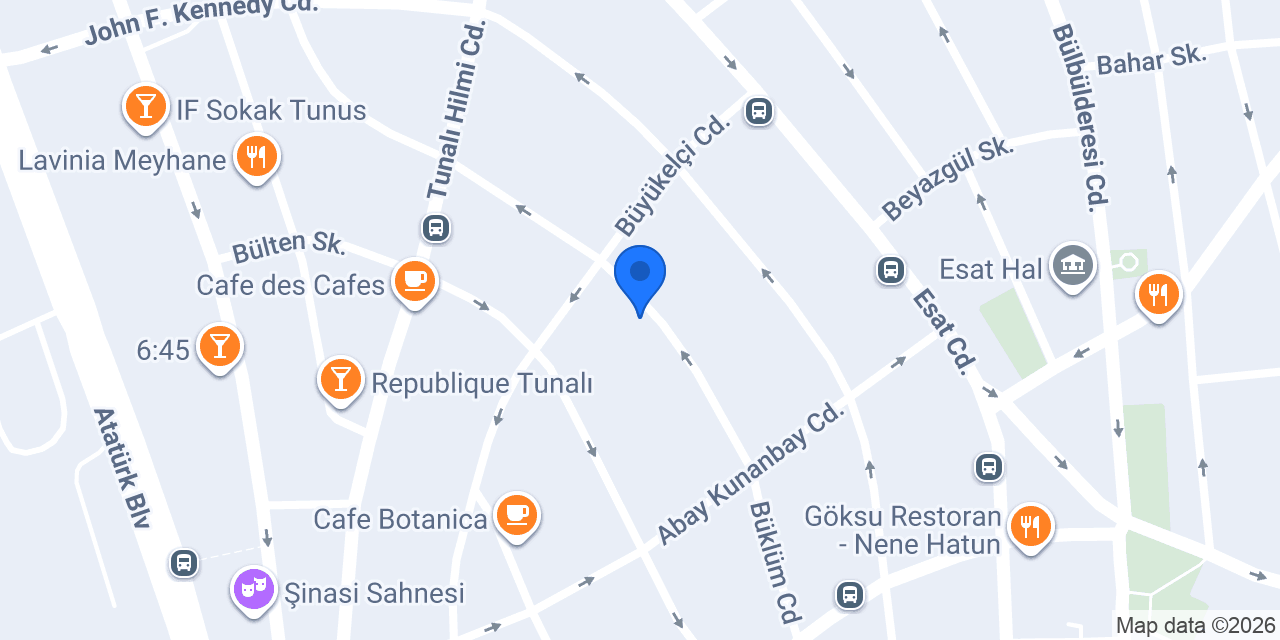 Özel Koru Kavaklıdere Hastanesi konumu