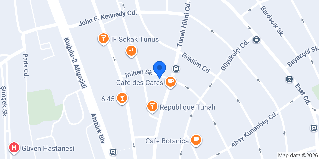 TUNALI PERUK konumu