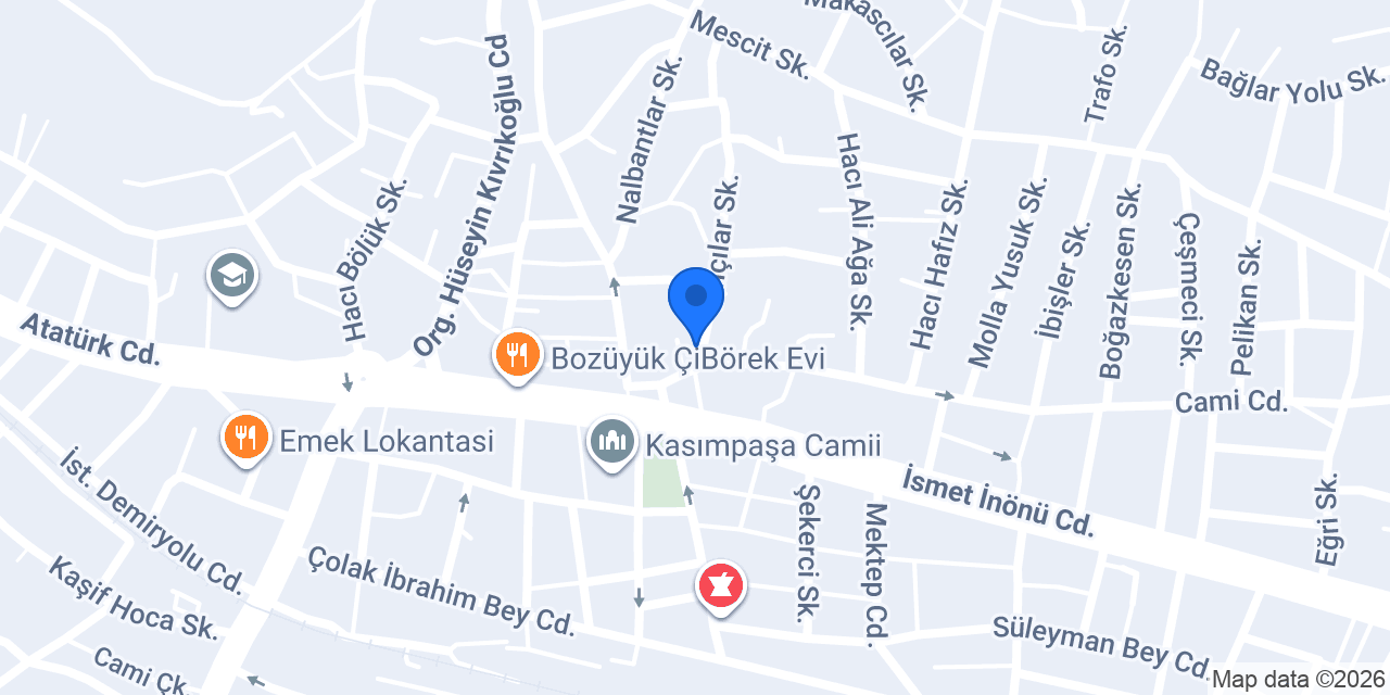 Bozüyük 1.Noterliği konumu