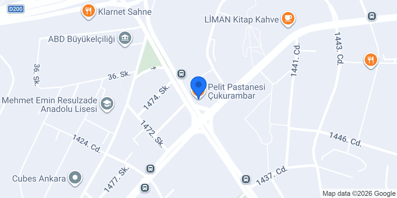 Pelit Pastanesi Çukurambar konumu