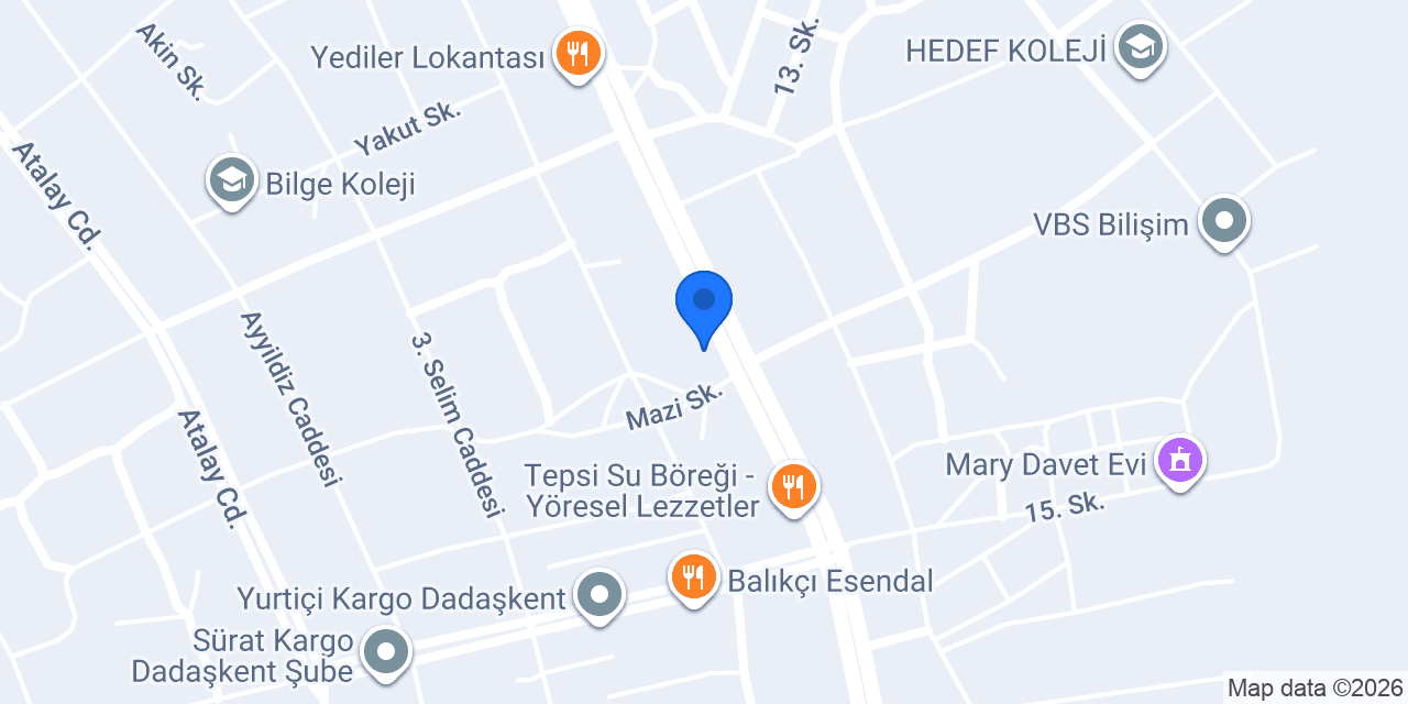 Öz Vatan Pastaneleri Dadaşkent konumu