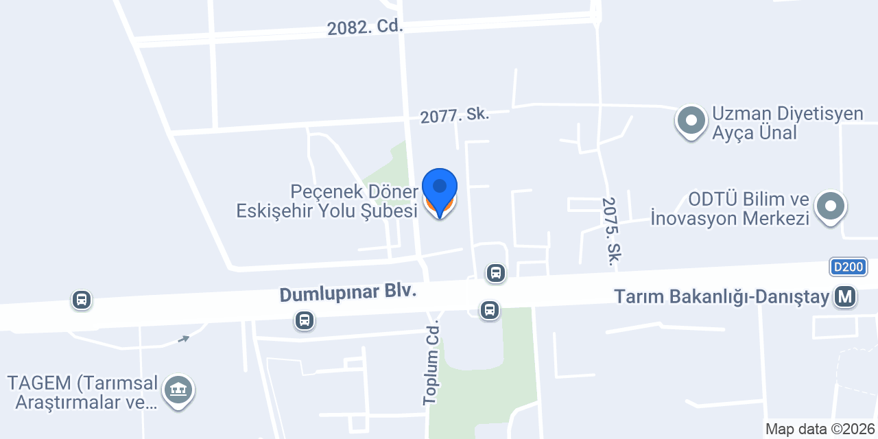 Peçenek Döner Eskişehir Yolu Şubesi konumu