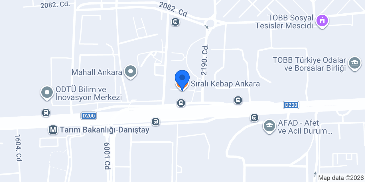 Sıralı Kebap Ankara konumu