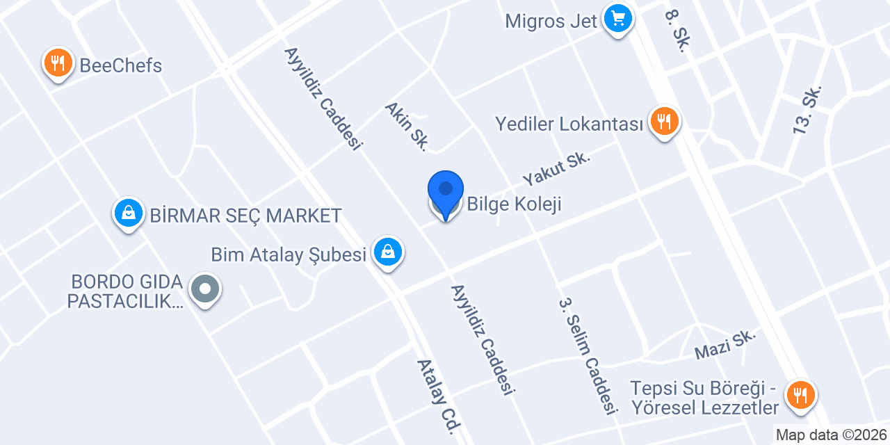 Bilge Koleji konumu