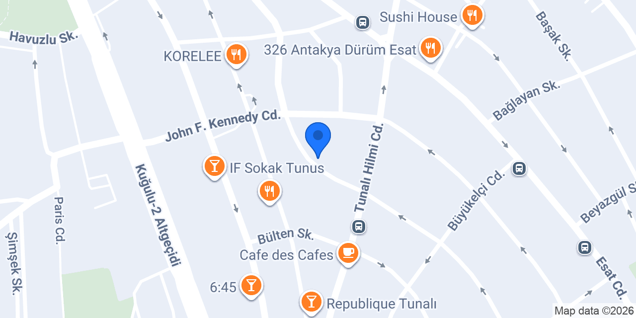 OTTO Tunalı Exclusive suites konumu