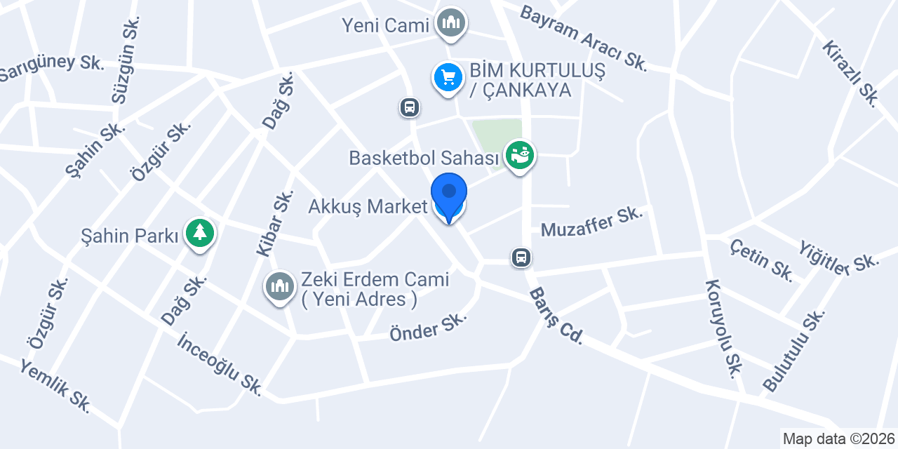 Akkuş Market konumu