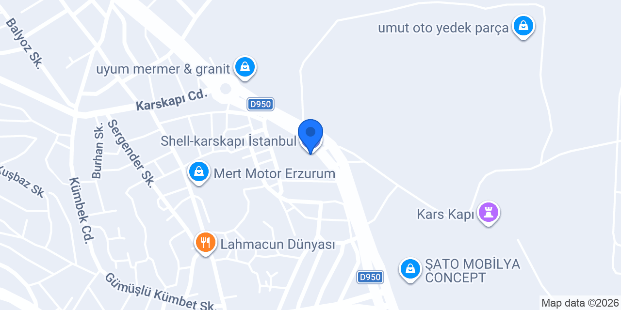 Shell-karskapı İstanbul konumu