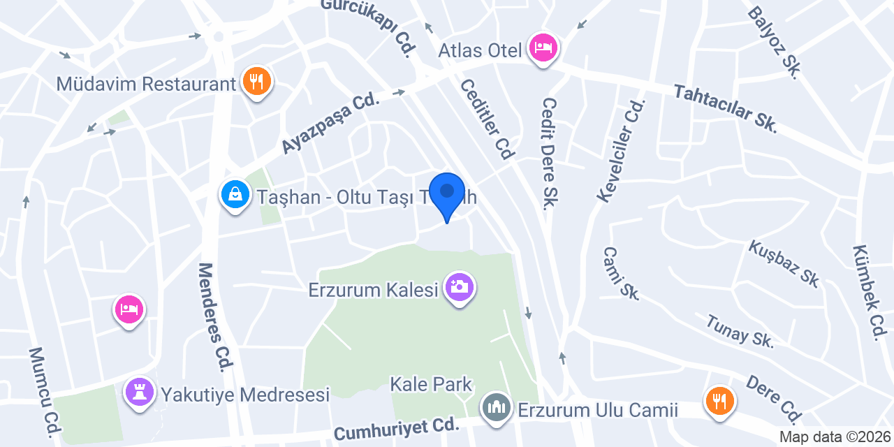 Kahve Durağı Erzurum konumu