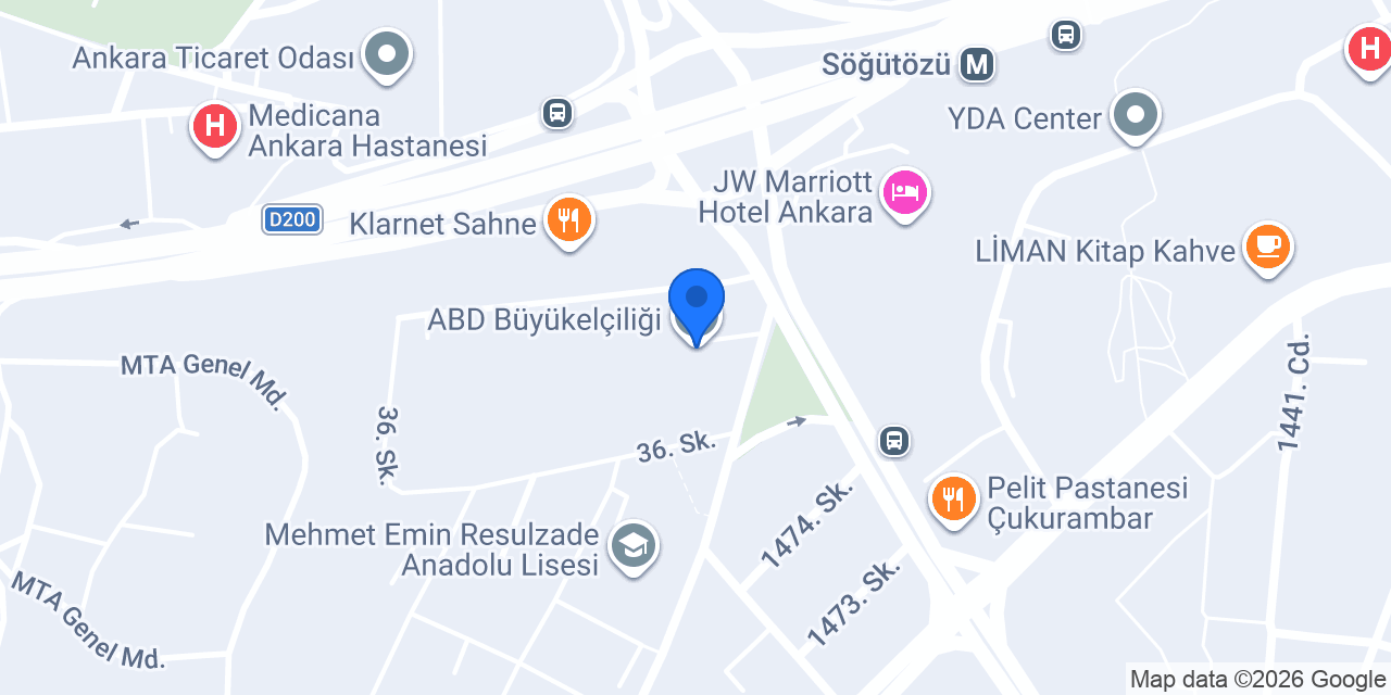 ABD Büyükelçiliği konumu