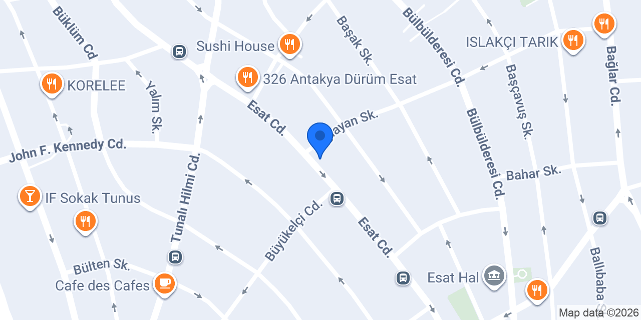 Tunali Akademi Kurs Merkezi konumu