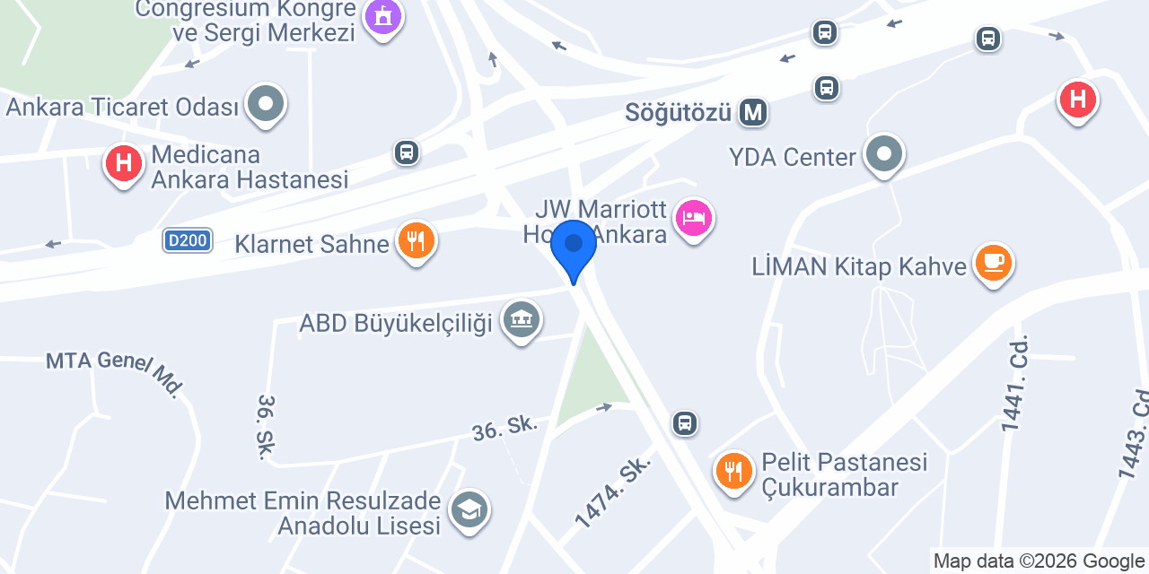Çukurambar Yıkama Tesisi konumu