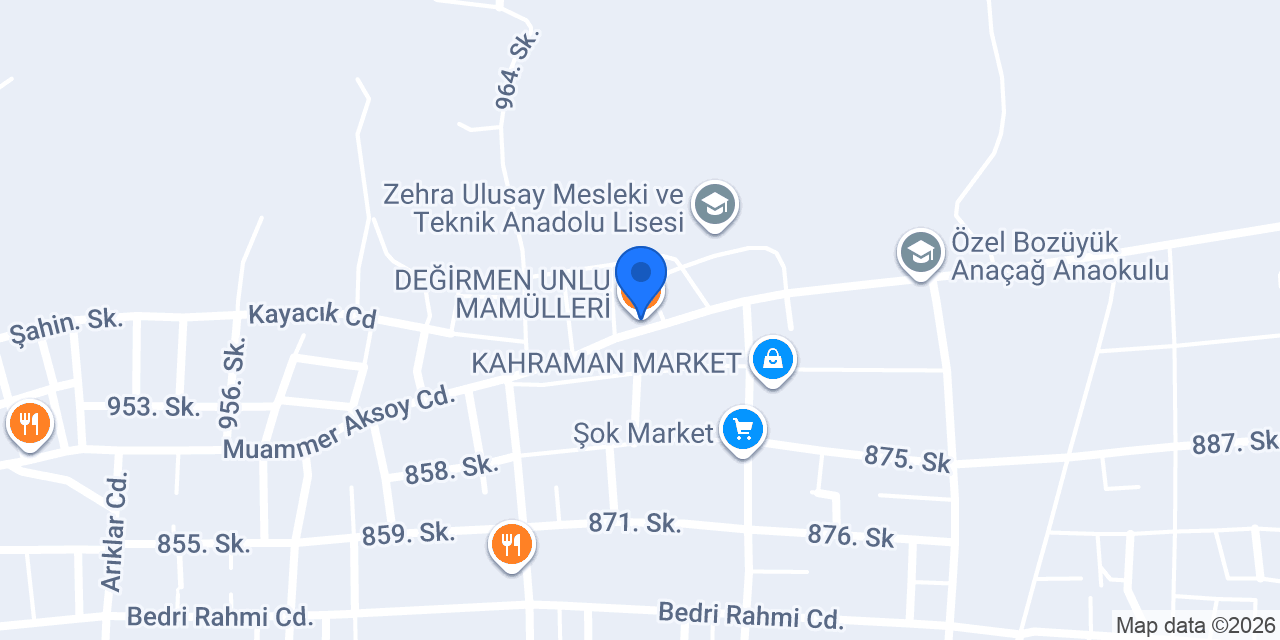 DEĞİRMEN UNLU MAMÜLLERİ konumu