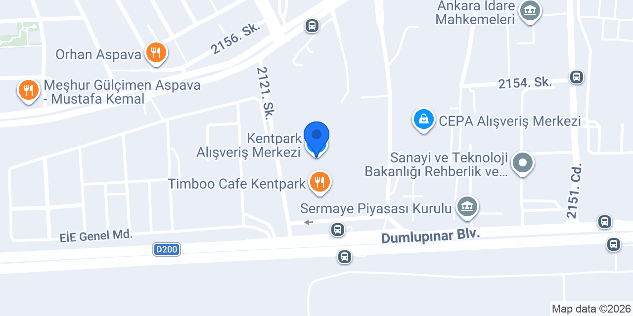 Kentpark Alışveriş Merkezi konumu