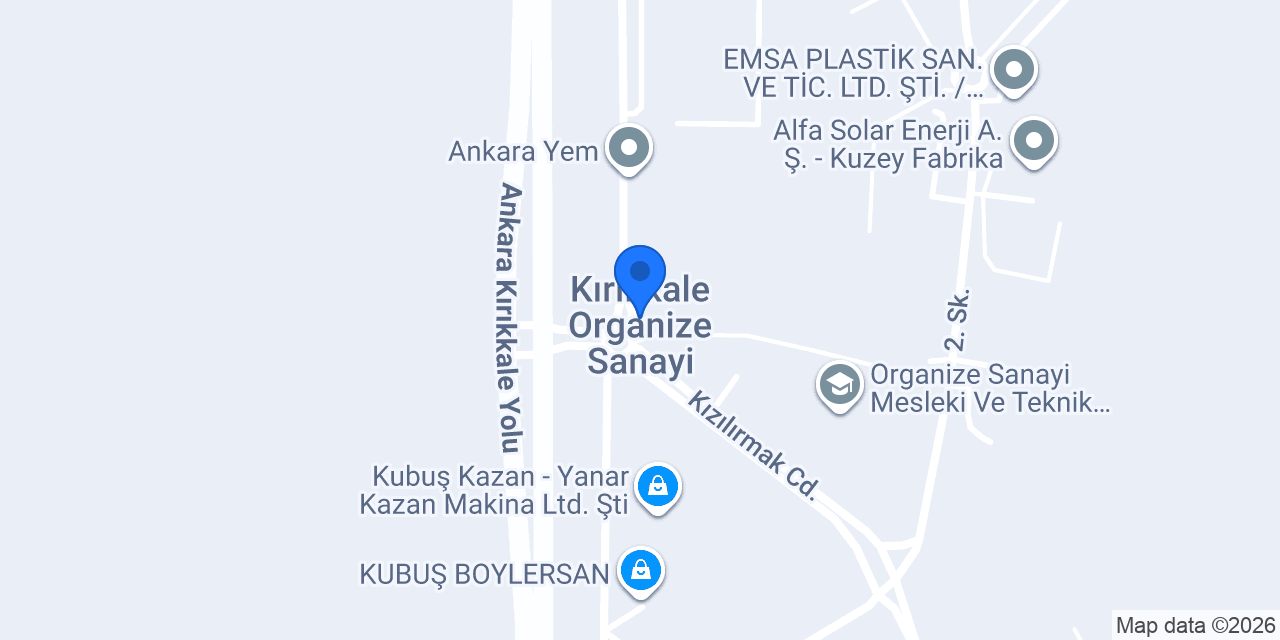 Kırıkkale Organize Sanayi konumu