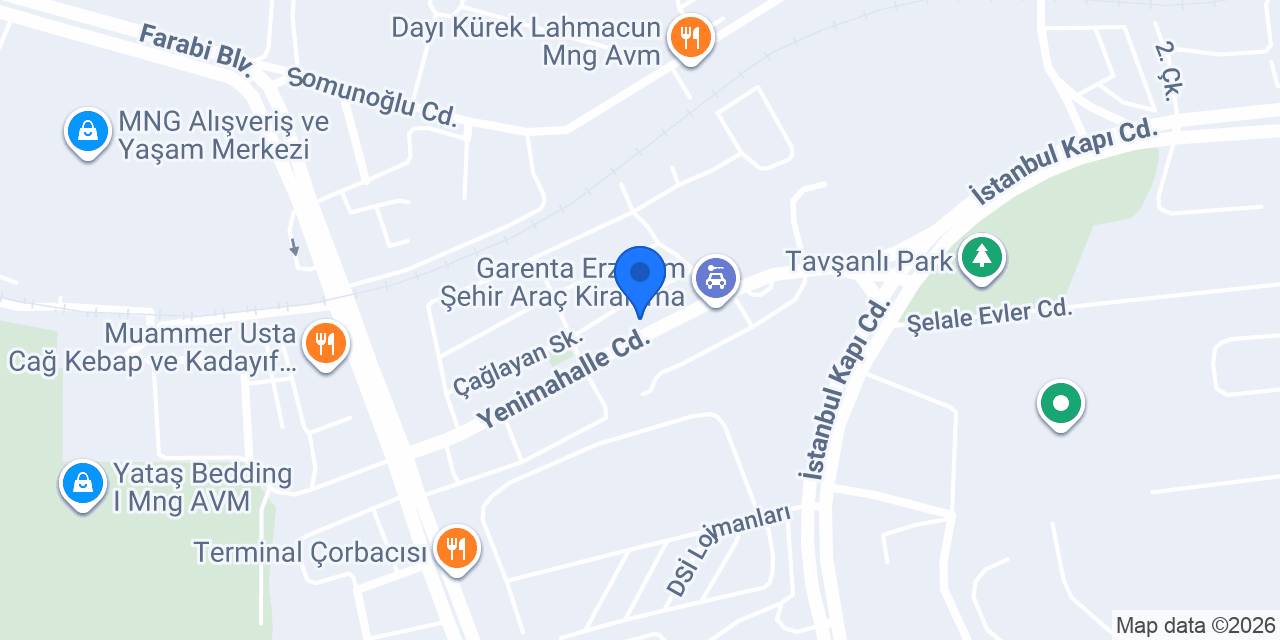 GLCE rent a car konumu