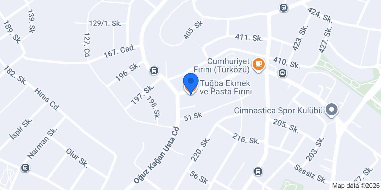 Tuğba Ekmek ve Pasta Fırını konumu