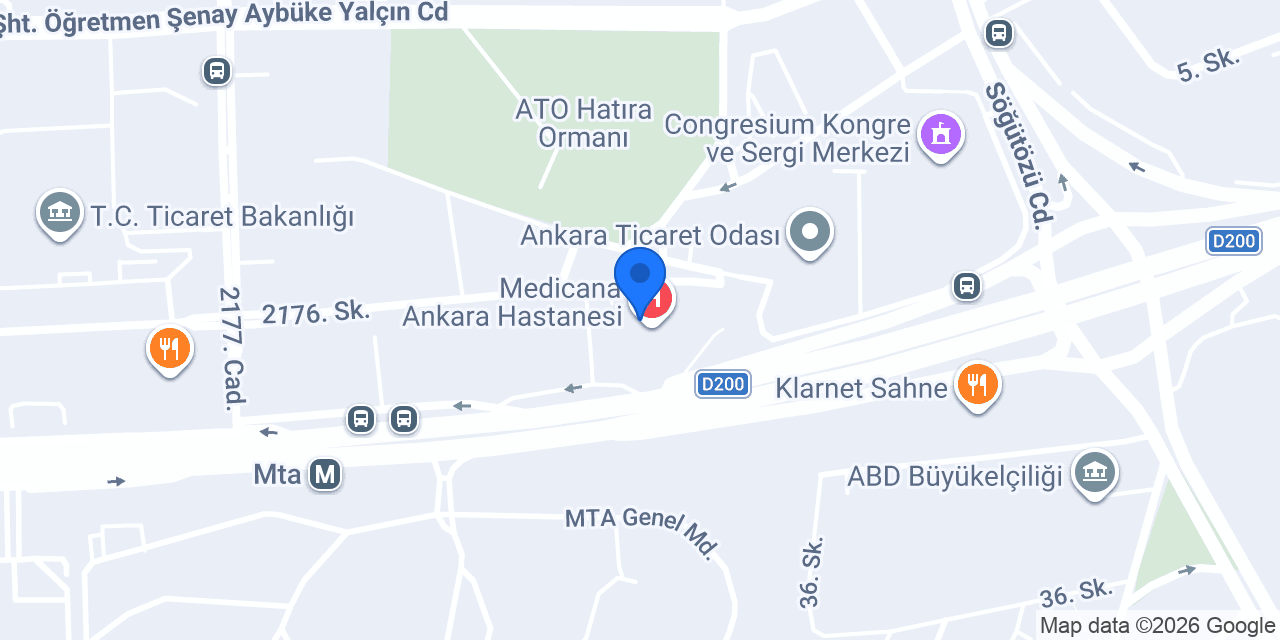 Medicana Ankara Hastanesi konumu