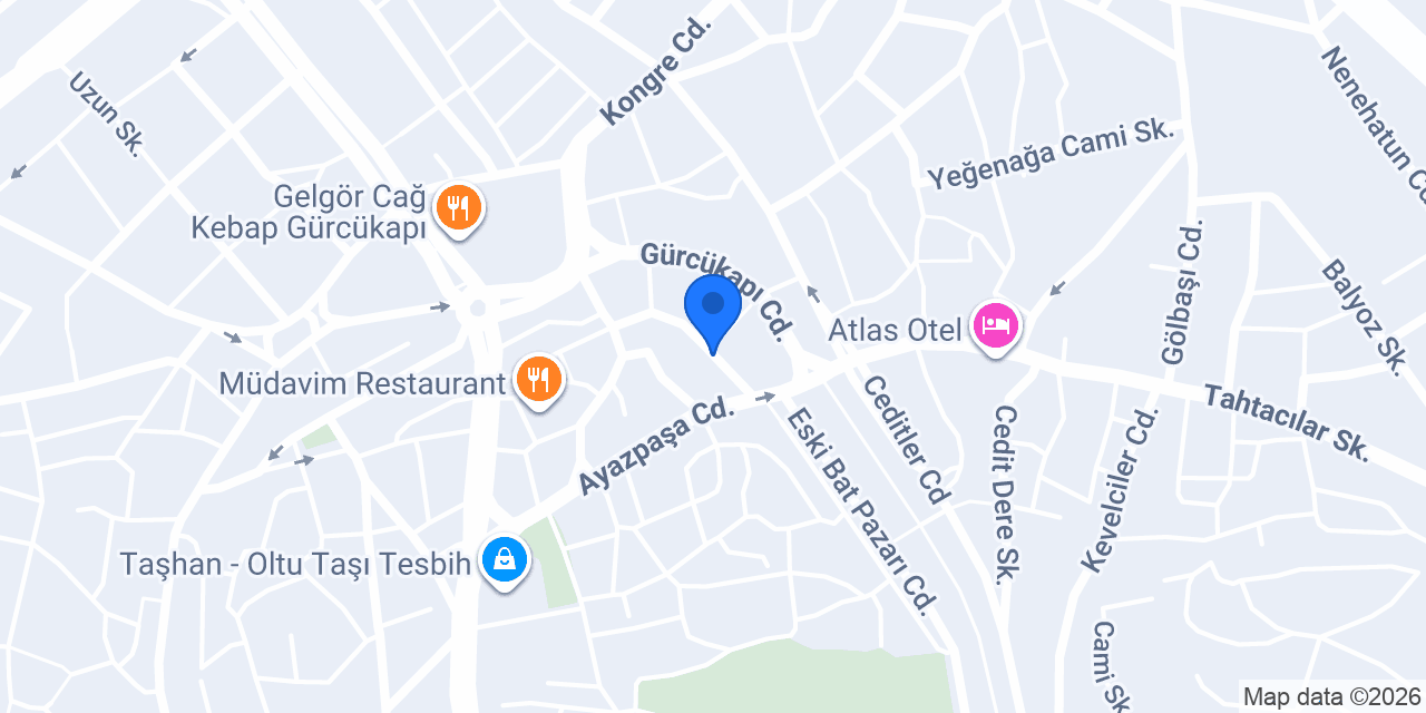 Otel Çınar konumu