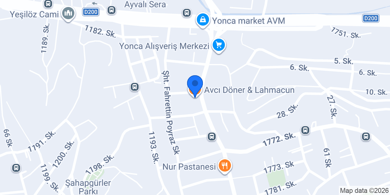 Avcı Döner & Lahmacun konumu