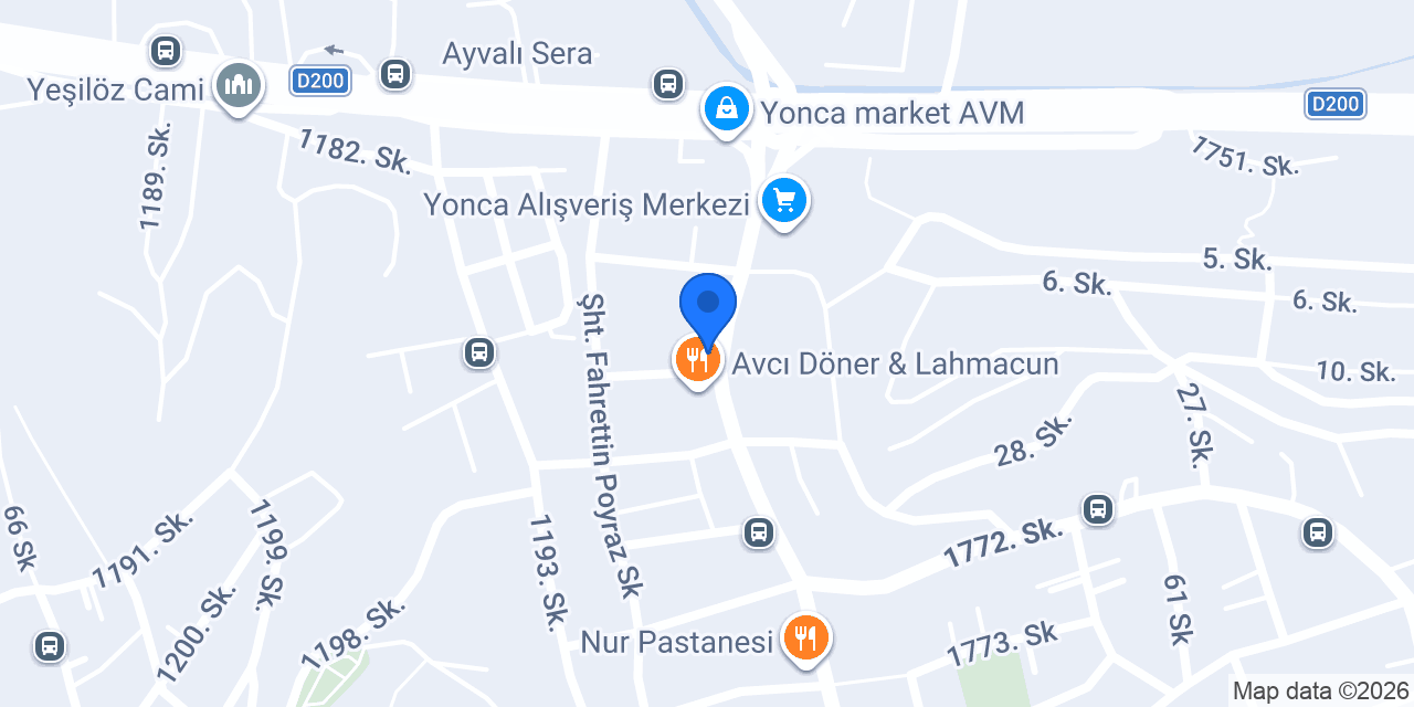 Maydonoz Döner Mamak Yeşilbayır konumu