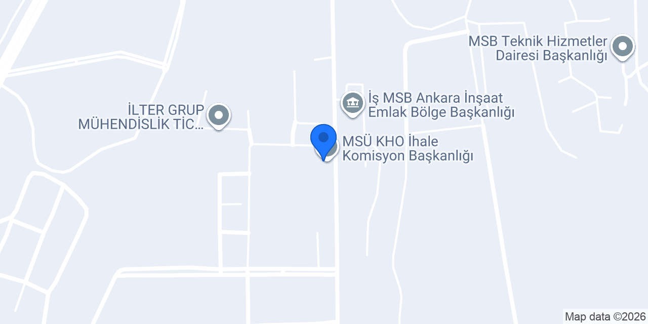 M.S.Ü K.H.O. İhale Komisyon Başkanlığı konumu
