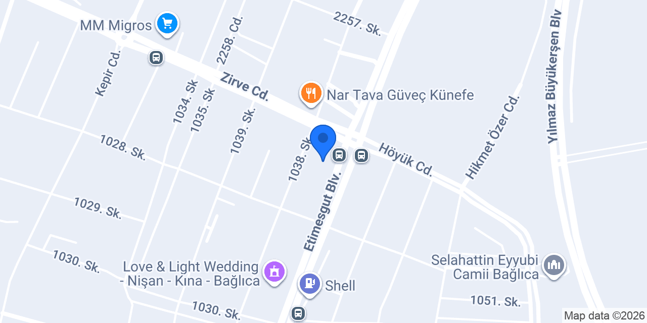 Bağlıca Ömer Garage konumu