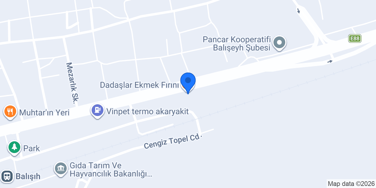 Dadaşlar Ekmek Fırını konumu