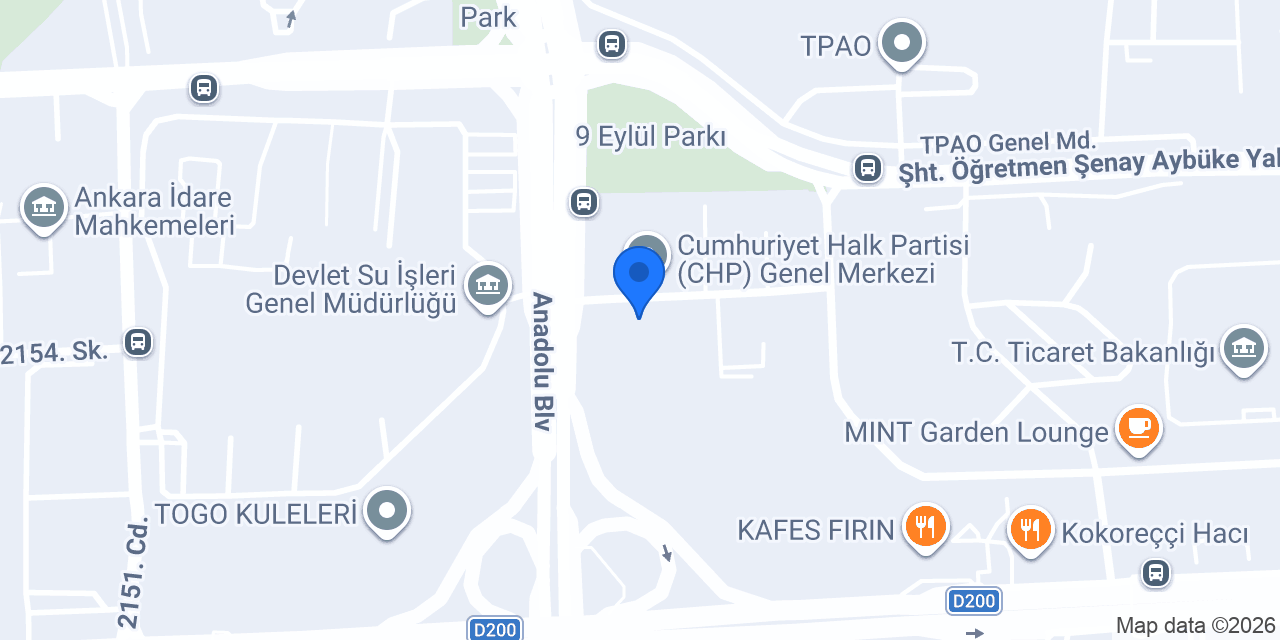 Ankara Ticaret İl Müdürlüğü konumu