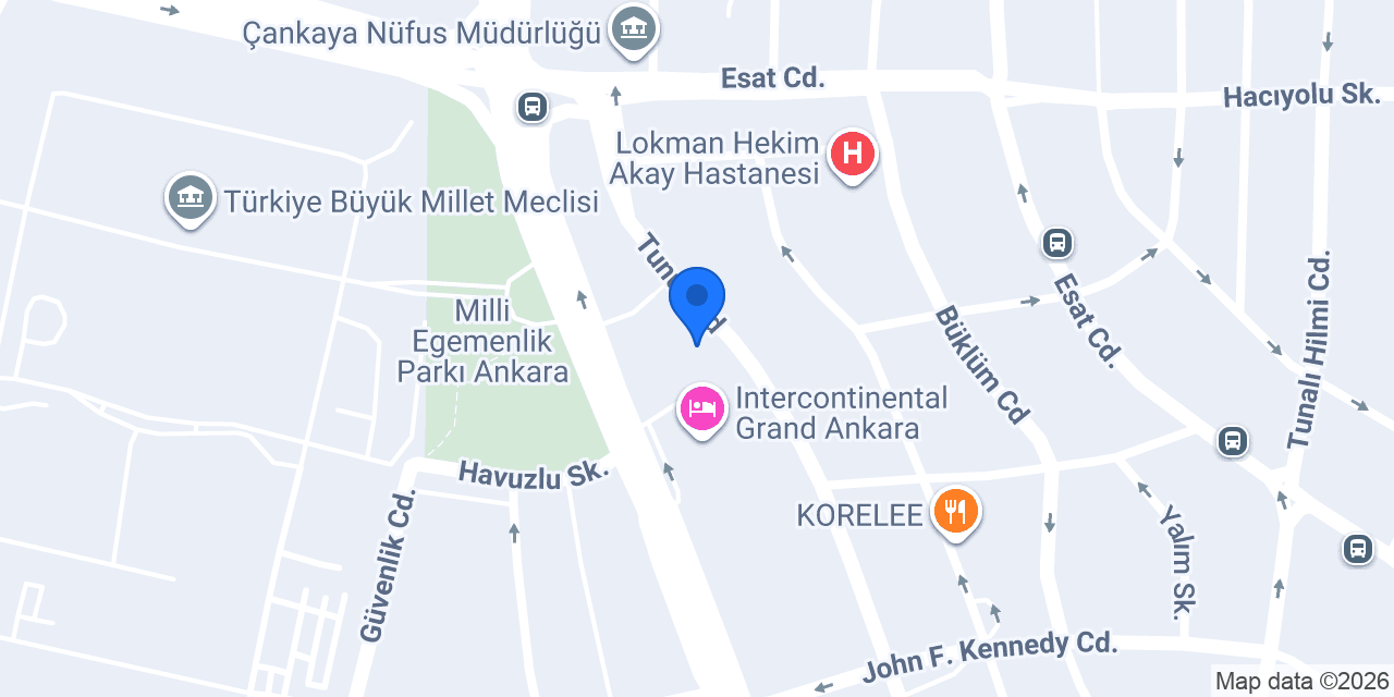 Midas Hotel Kavaklıdere konumu