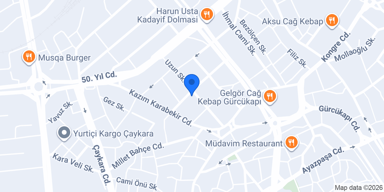 On Numara Çiğköfte Gürcükapı konumu