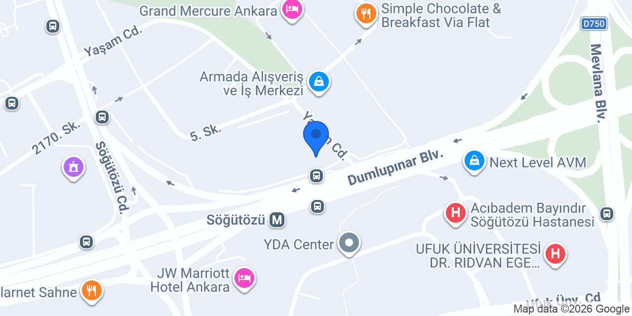 Mövenpick Hotel Ankara konumu