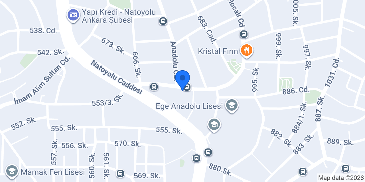 Derin Pastanesi - Mamak Pastane konumu