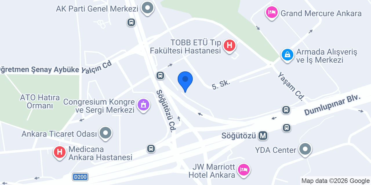Nurus Koç Kule/Söğütözü konumu