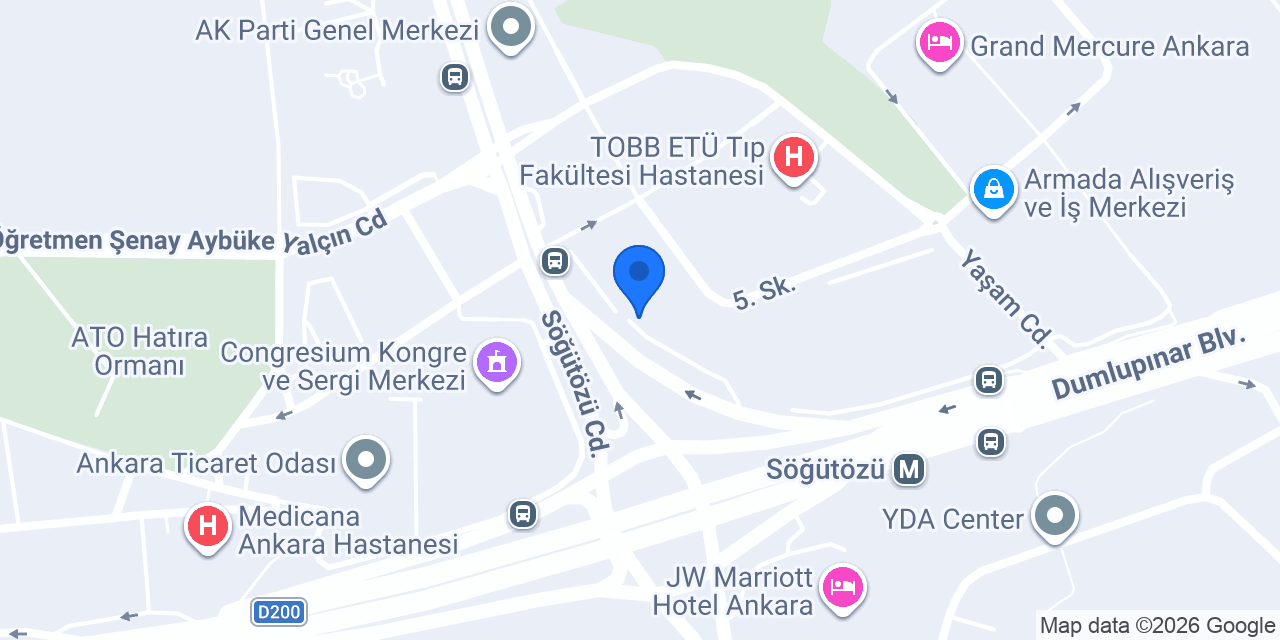 Halkbank Söğütözü Şubesi konumu