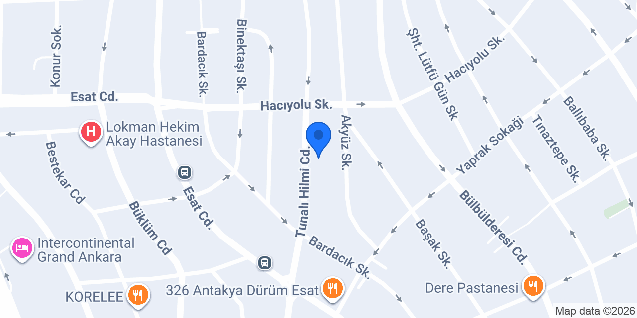 Tunalı Erkek Kuaförü konumu
