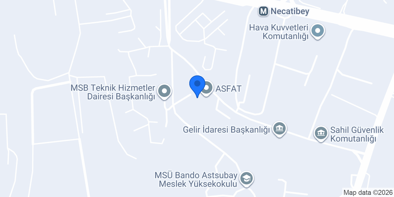 Askeri Fabrikalar Genel Müdürlüğü konumu